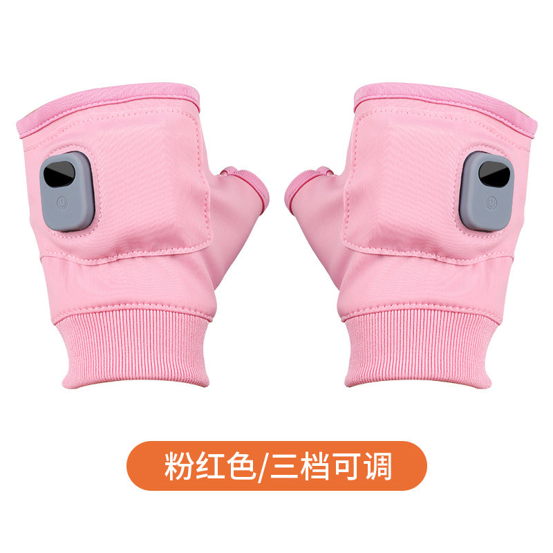 USB Heated Hand Warmer Gloves – Intelligent Heating Pad for Wrist & Finger Warming, Perfect for Office and Computer Use